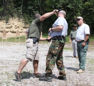 Teaching how to avert opponent's muzzle and strike with your own firearm (if you have a malfunction)
