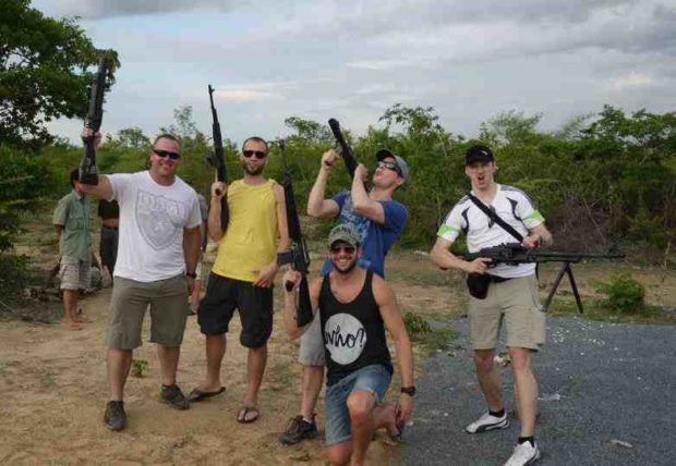 Posing with our toys at the end of the shooting session...