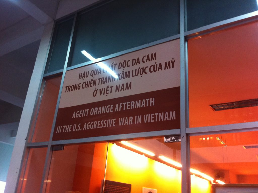 This room was filled with pictures of mutilated babies and aborted fetuses allegedly from the use of Agent orange by US forces