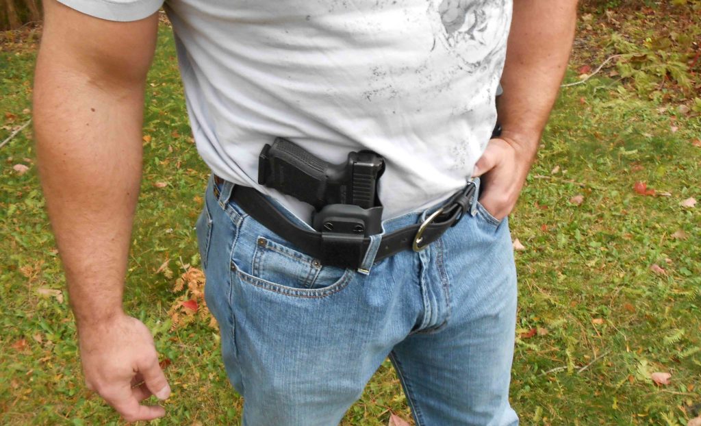 Appendix carry with the excellent "Keeper" holster designed by Spencer Keepers