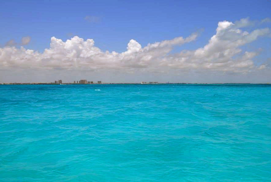View of Isla Mujeres from our sailboat