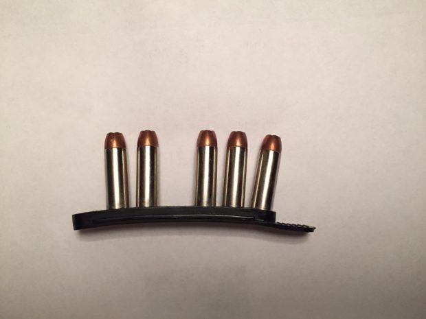 An 8-round Tuff Strip loaded the way I carry my spare snub ammo