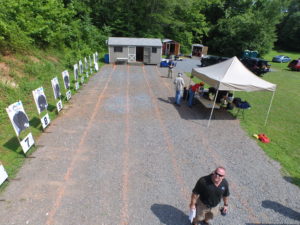Drone footage of me checking out the line before teaching my Extreme Close Quarters Shooting class at FPF Training