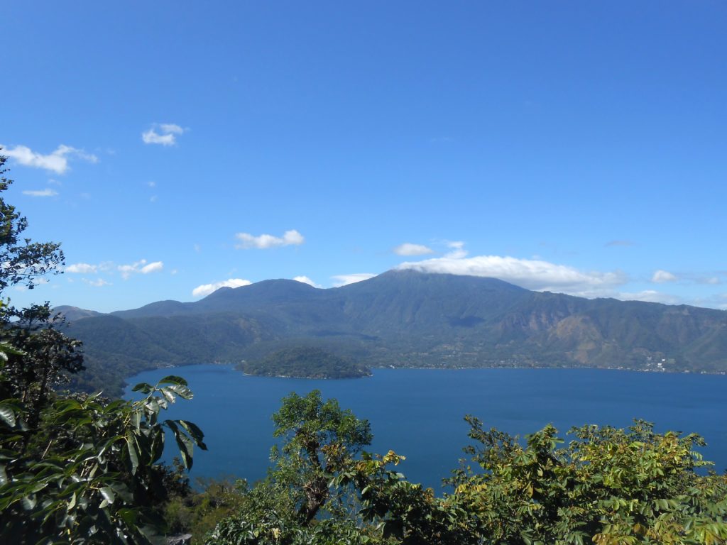 Volcanic crater lake outside of San Salvador.